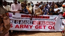 Des Nigriens protestent contre la prsence militaire amricaine au Niger